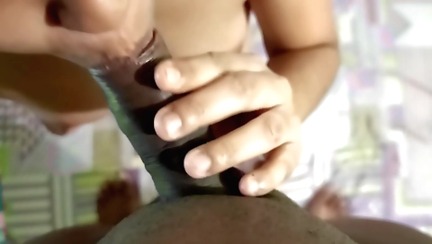 Hot brunette milf fucks her handsome lover at home
