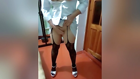 Indian milf naked video with a big boobs and sexy stockings